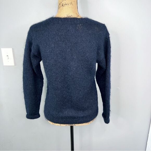 Sz 0P Lauren Cole Vintage Mohair Acrylic Blend Humming Bird Floral Sweater - Picture 3 of 9